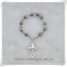 6mm Matel Beads Finger Rosary with Cross, Finger Rosary (IO-ce087)